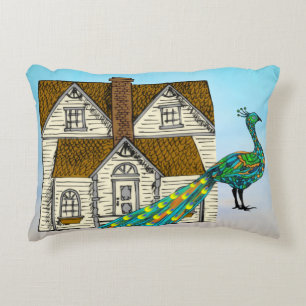 Peacock Pop Accent Pillow