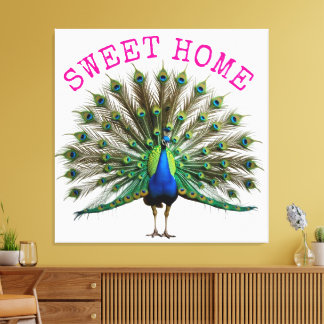 Peacock Premium Wrapped Canvas
