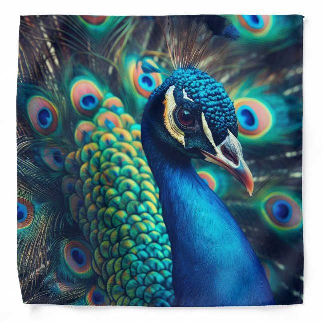 Peacock Profile Bandana (Front)