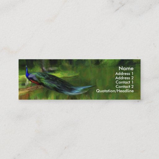 Customizable Peacock profile / business card