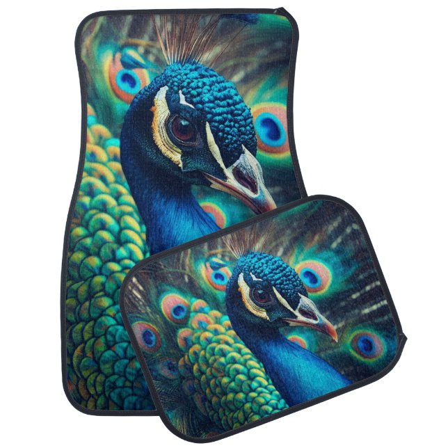 Peacock Profile Car Floor Mat (Set)