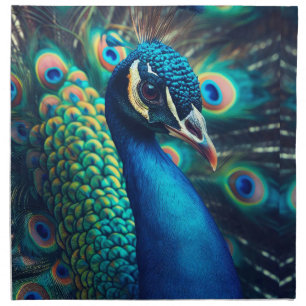 Peacock Profile Cloth Napkin