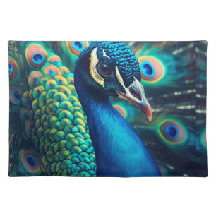 Peacock Profile Cloth Placemat