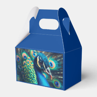 Peacock Profile Favor Boxes