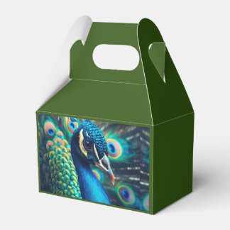 Peacock Profile Favor Boxes