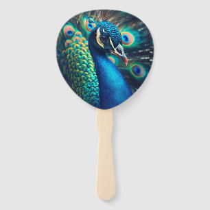 Peacock Profile Hand Fan