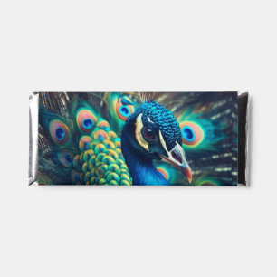 Peacock Profile Hershey Bar Favors