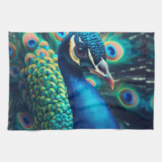 Peacock Profile Kitchen Towel