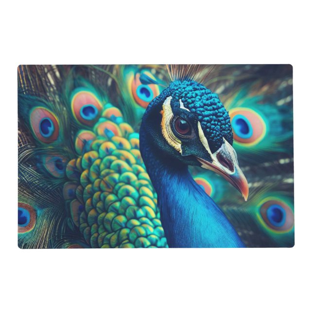 Peacock Profile Placemat (Front)