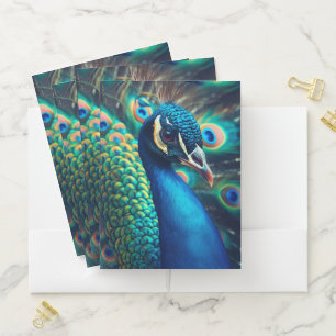 Peacock Profile Pocket Folder