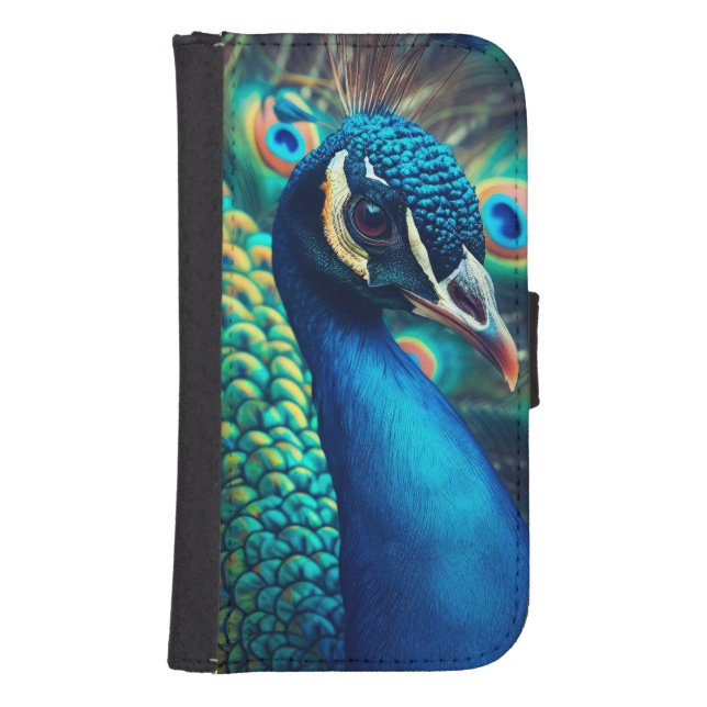 Peacock Profile Samsung Galaxy Wallet Case (Front)