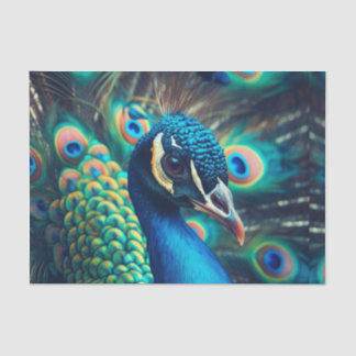 Peacock Profile Tissue Paper