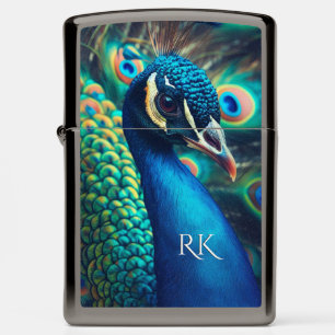 Peacock Profile Zippo Lighter