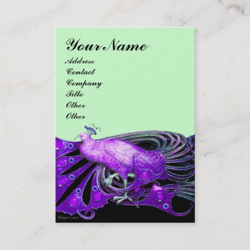 PEACOCK purple Business Card