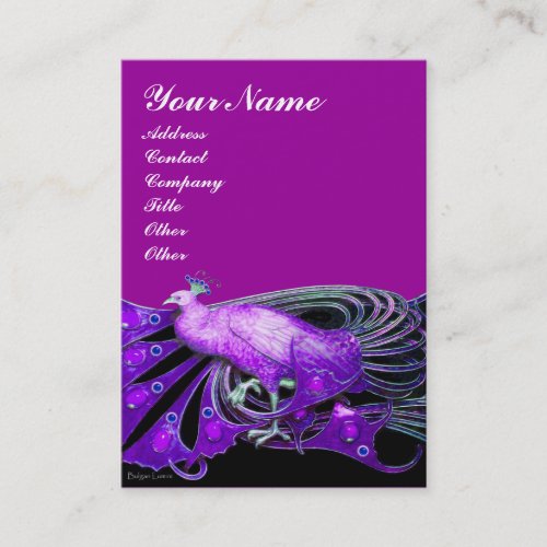 PEACOCK purple Business Card