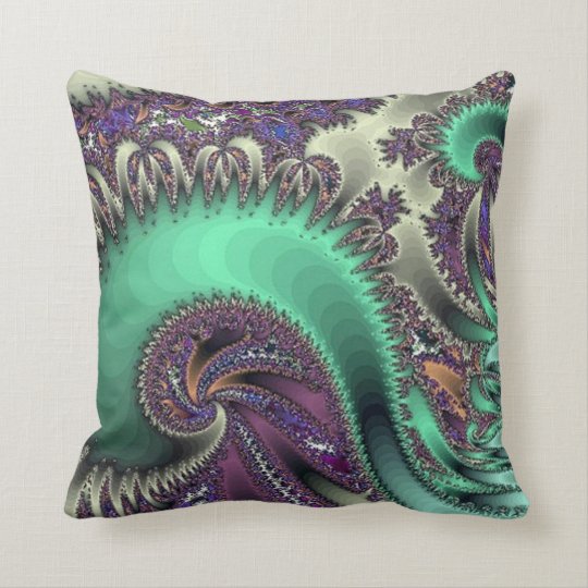 Peacock Purple Design Throw Pillow Zazzle.com