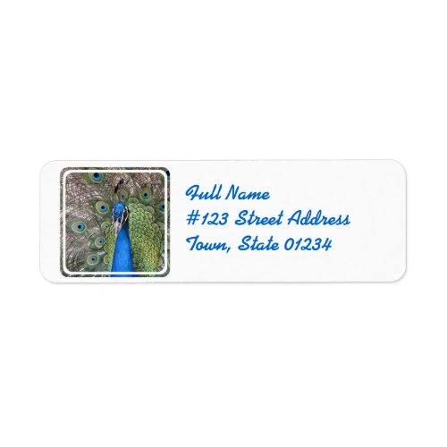 Peacock Return Address Label