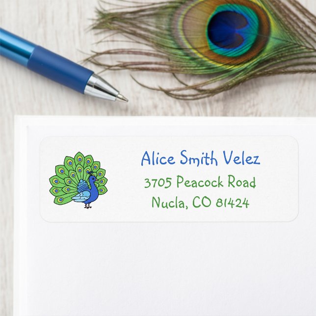 Peacock Return Address Labels (Peacock return address labels.)