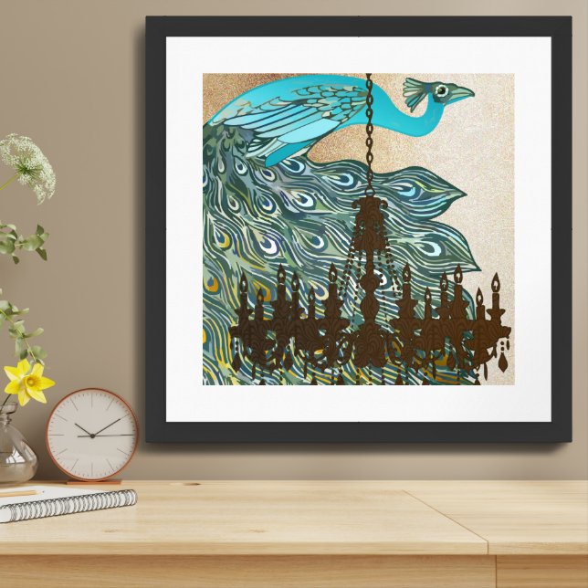 Peacock Roaring 20's Wedding Poster (Table Top)