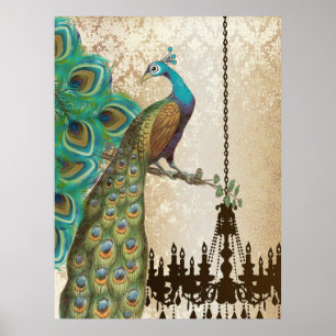 Peacock Roaring 20's Wedding Poster