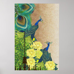 Peacock Roaring 20's Wedding Poster