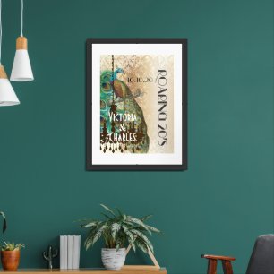 Peacock Roaring 20's Wedding Poster