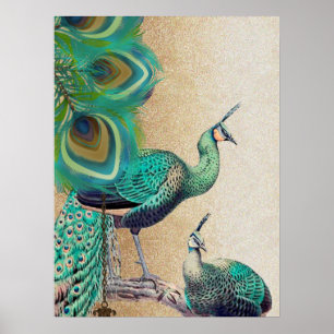 Peacock Roaring 20's Wedding Poster