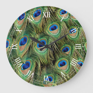 Peacock Roman Numeral Clock