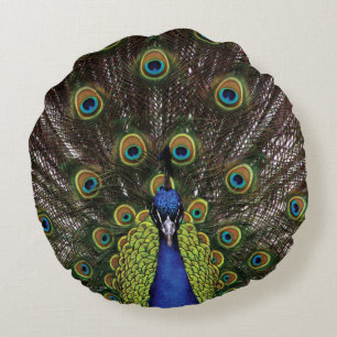 Peacock Round Pillow