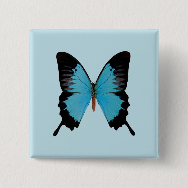 Peacock Royal Pinback Button (Front)