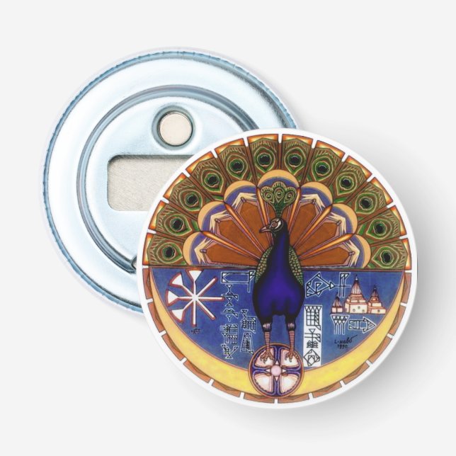 peacock Sample magnet  Bottle Opener (Front)