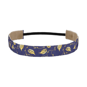 Peacock Sari Pattern Athletic Headband