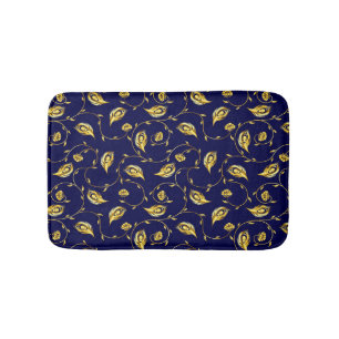 Peacock Sari Pattern Bathroom Mat