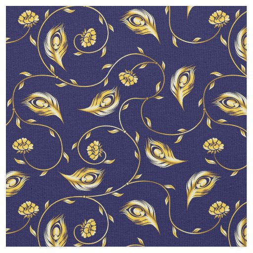 Peacock Sari Pattern Fabric