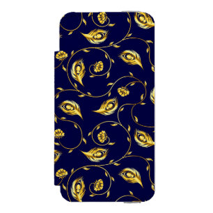 Peacock Sari Pattern iPhone SE/5/5s Wallet Case