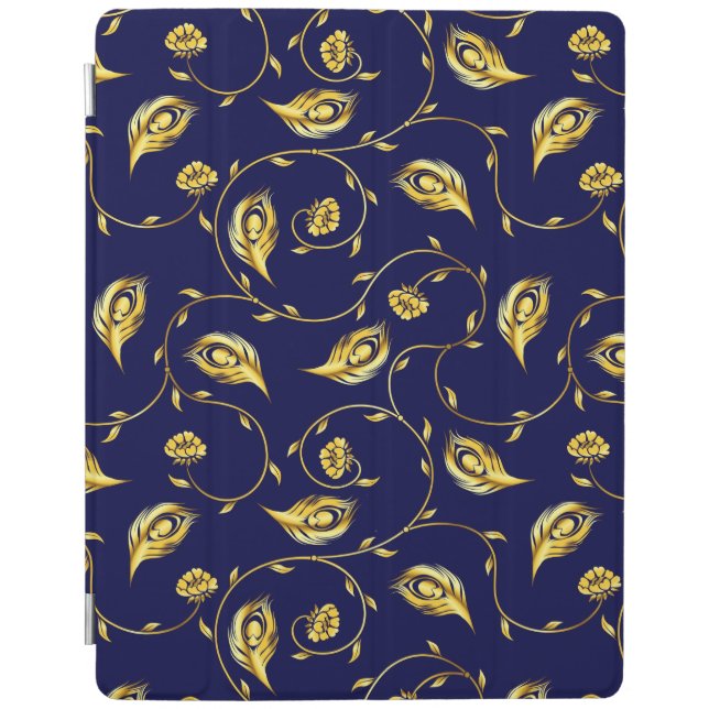 Peacock Sari Pattern iPad Smart Cover (Front)