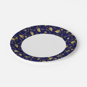 Peacock Sari Pattern Paper Plates