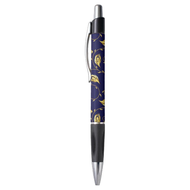 Peacock Sari Pattern Pen (Top (Vertical))