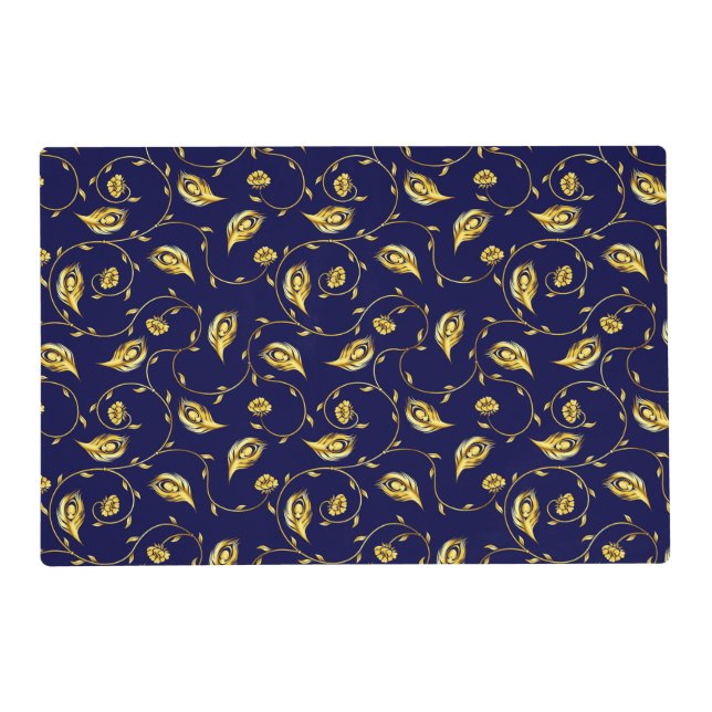 Peacock Sari Pattern Placemat (Front)