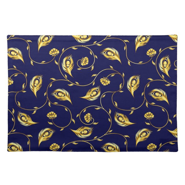 Peacock Sari Pattern Placemat (Front)