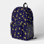 Peacock Sari Pattern Printed Backpack