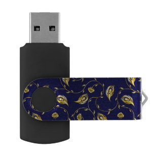 Peacock Sari Pattern USB Flash Drive