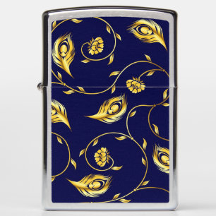 Peacock Sari Pattern Zippo Lighter