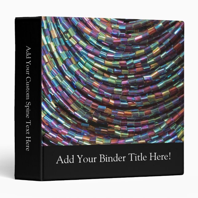 Peacock Seed Beads Binder (Front/Spine)