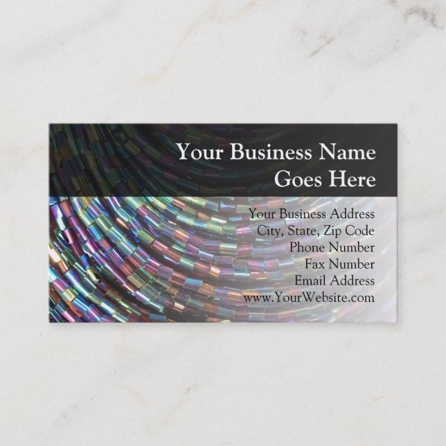 Peacock Seed Beads Business Card (Front)