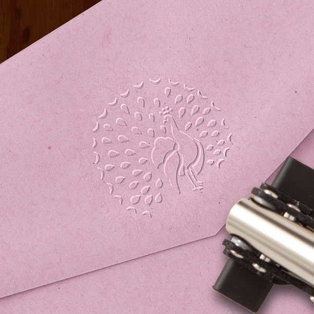 Peacock Showing Off Tail Feathers Silhouette #1 Embosser (Creator Uploaded)