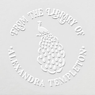 Peacock Silhouette #2 “From the Library of” Nam Embosser