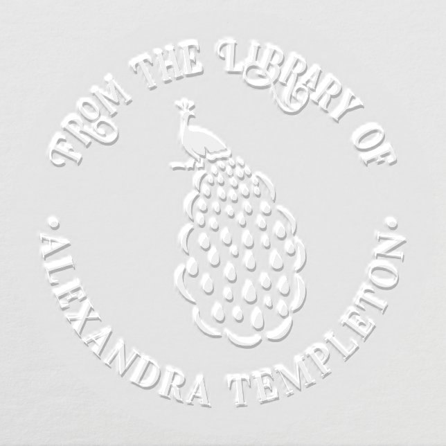 Peacock Silhouette #2 “From the Library of” Nam Embosser (Design)