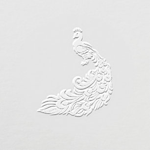 Peacock Silhouette #4 Image Only No Text Embosser