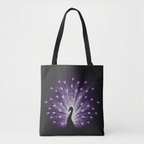 Peacock Silhouette Tote Bag